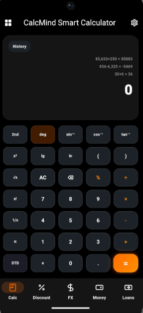 Calculator Dark Mode